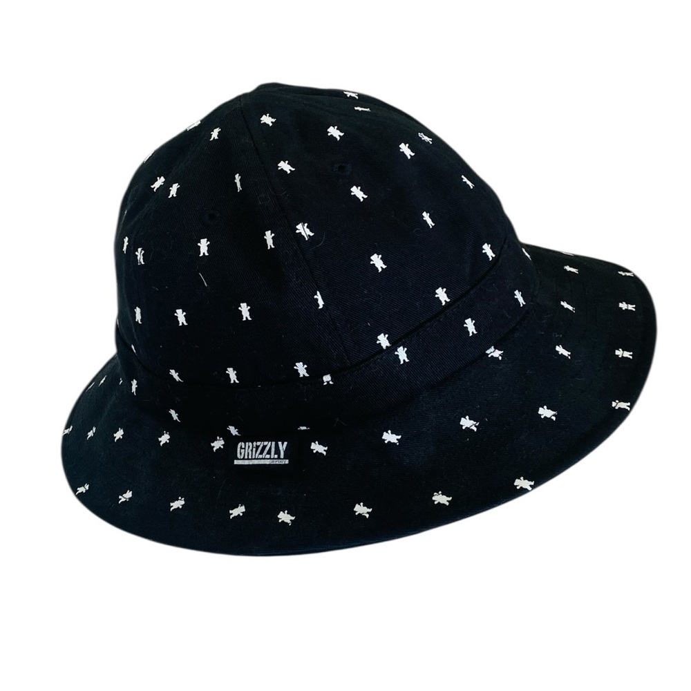 Grizzly Griptape Reversible Bucket Hat W/ White Bear Print Size S/M